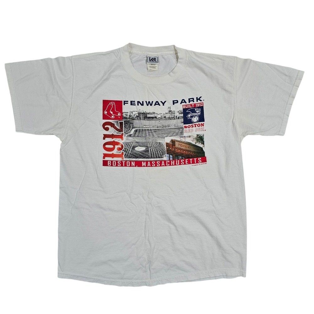 Lee Sport L Men White Boston Red Sox Fenway Park 1912 Graphic T-Shirt MLB